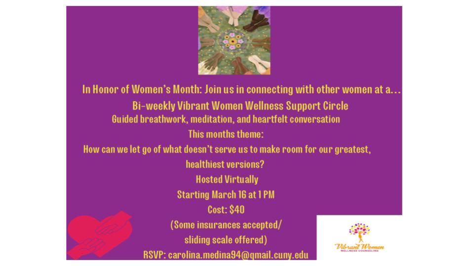 Bi-weekly Vibrant Women Wellness Support Circles