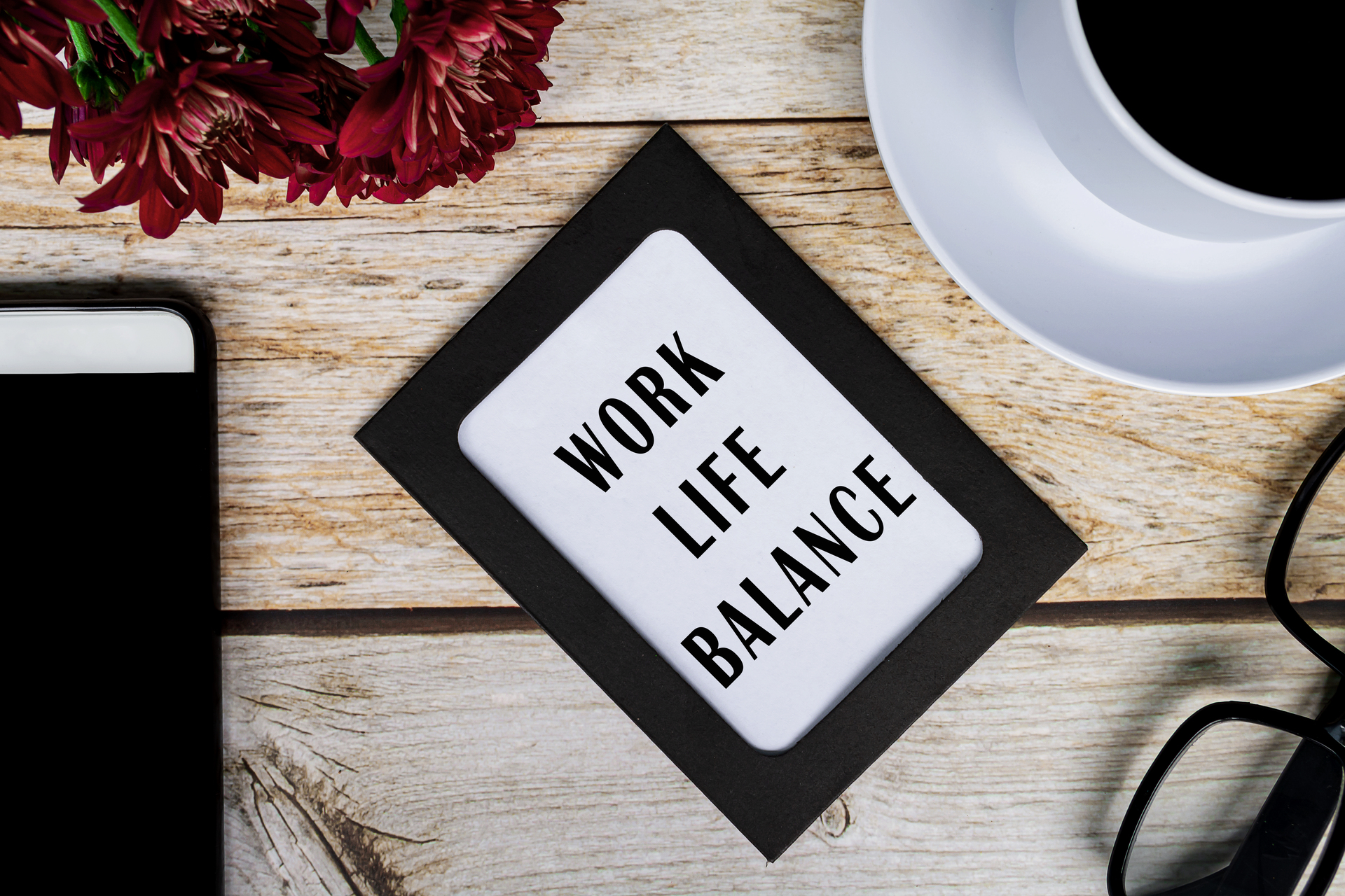 Work Life Balance text on chalkboard